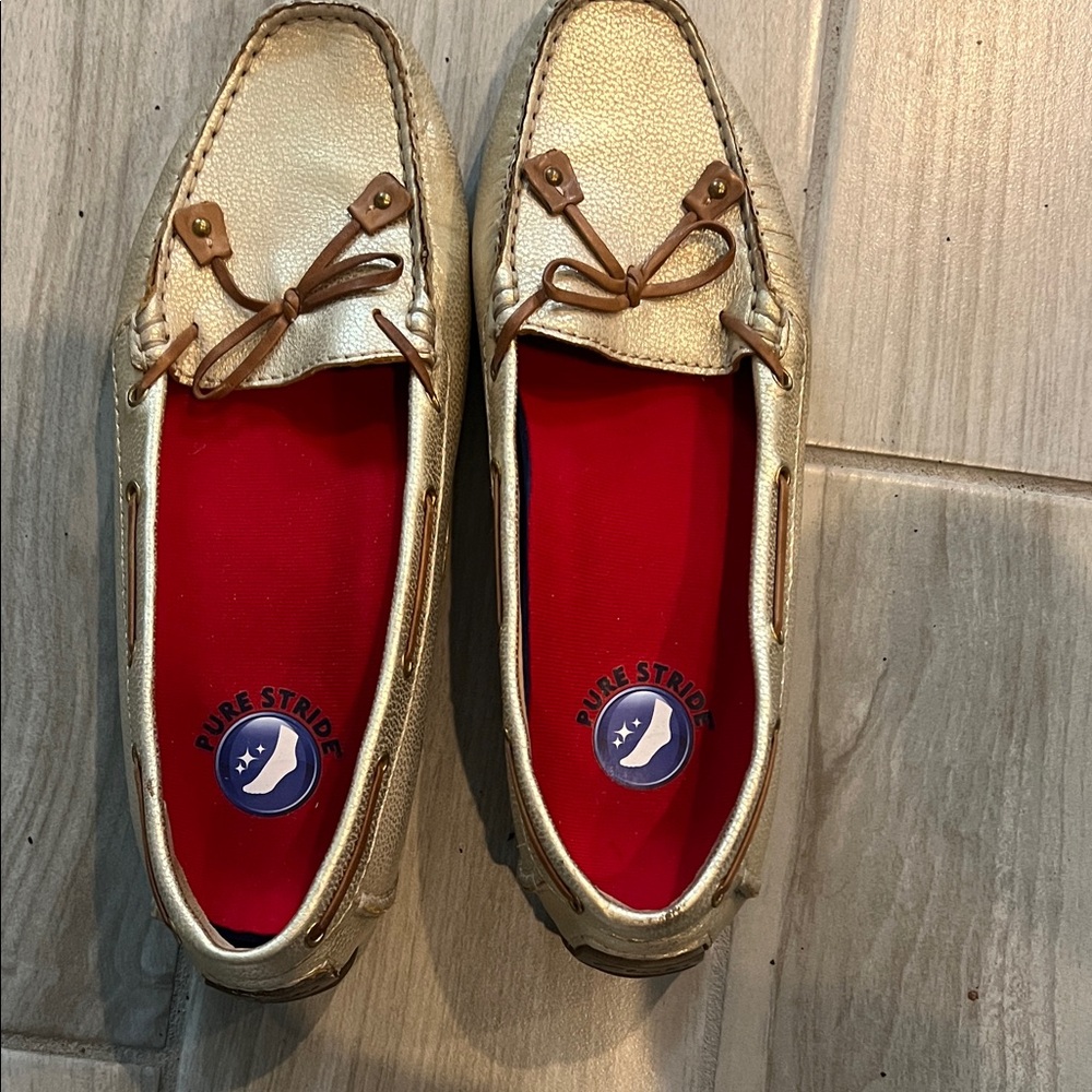 Gold Women's Loafers
